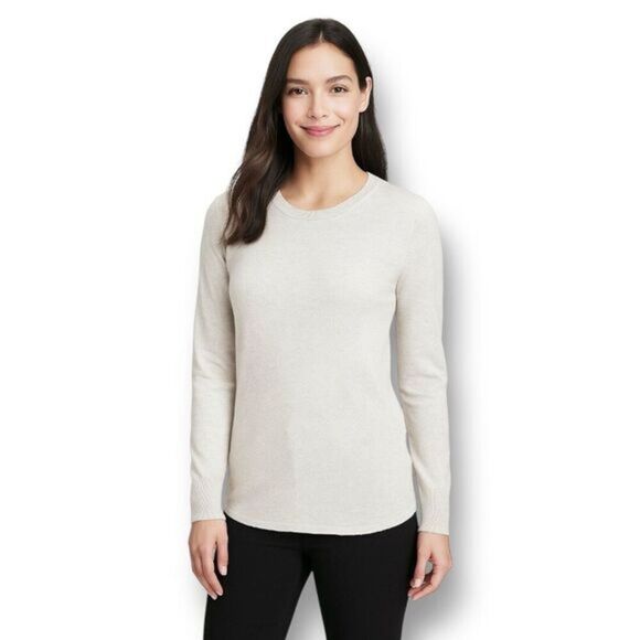 Banana Republic M Beige Merino Wool Sweater 4 Button Back Minimalist Neutral - Picture 1 of 11